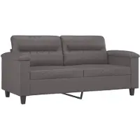 vidaXL Canapé 2 places Gris 140 cm Similicuir
