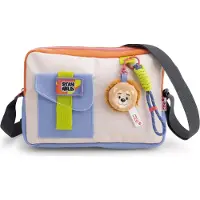 Nici Sac à bandoulière « Lion » avec bandoulière réglable, 18 x 26 x 4 cm - beige - Sac à bandoulière tendance avec pendentif, joli sac à bandoulière pour le quotidien, les voyages et les loisirs | 62758