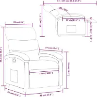 vidaXL Fauteuil relax Crème Similicuir
