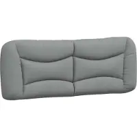 vidaXL Coussin de tête de lit "Hvar" gris clair 120 cm Tissu
