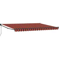 vidaXL Store coulissant orange et marron 450 x 300 x 165 cm