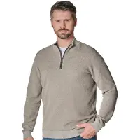 Casamoda Pull-over Demi-Zip Structure Beige taille L