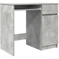 vidaXL Bureau gris béton 86x49x76 cm Bois composite