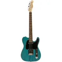 Fazley Outlaw Series Coyote Basic SS Blue guitare électrique avec housse