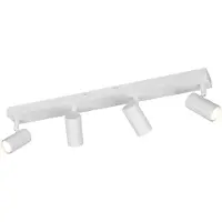 REALITY IMPORT Luminaire Reality, spot de plafond TARYN à 4 lampes, BHT 62 x 13,50 x 6 cm, blanc