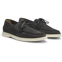 BOSS Chaussures bateau en daim avec semelle contrastante
