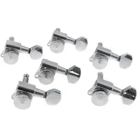 Fazley 10546 mécaniques à blocage pour guitare 6 en ligne, chromé