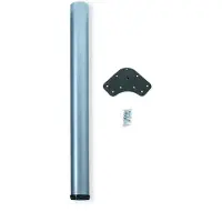 Emuca Pied réglable pour table D. 60 x 870 mm en acier peint aluminium - 3048025 -