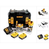 DeWalt DCW 604 M2 Fraiseuse combinée sans fil 18V 55 mm + 2x batteries 4,0 Ah + 1x chargeur rapide dans TSTAK