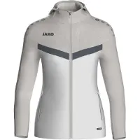 Jako Veste à capuche Iconic Femme - Blanc / Soft Grey