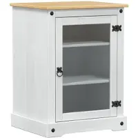 vidaXL Meuble hi-fi blanc 60 x 50 x 82 cm en pin massif
