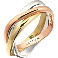 Elli Bague 'Tri-Color' or / argent