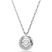 Swarovski Pendentif Dextera, Taille Ronde, Blanc, Métal Rhodié