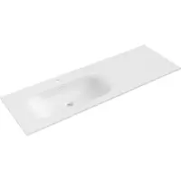 Mexen Vela lavabo encastré à gauche 141 x 46,5 cm, blanc mat - 25231401L