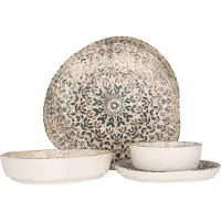 RINART set de vaisselle - Aztec - 24 pièces - 6 personnes - Porcelaine