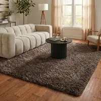 NATURL. Tapis shaggy - Blaze Taupe | 200x290 cm | Rectangulaire | Pile haute