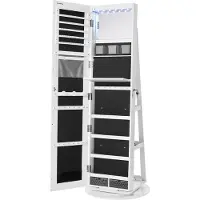 Songmics Miroir avec rangement Marco | Blanc