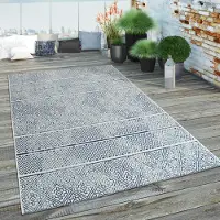Paco Home Tapis d'extérieur pour terrasse et balcon avec motifs géométriques Dimensions 80 x 150 cm