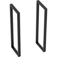 En.casa Piètement de table 'Kauniainen' set de 2 pièces acier 87 x 27 cm noir