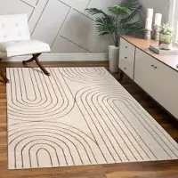 Paco Home Tapis de salon court Feuilles Floral Arc-en-ciel Géométrique Taille 80x300 cm