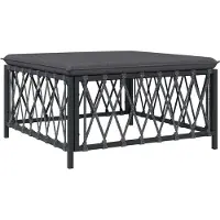 vidaXL Tabouret de jardin avec coussin Anthracite Tissu