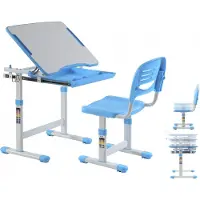 Vdd Bureau pour enfants avec chaise de bureau réglable en hauteur de manière ergonomique