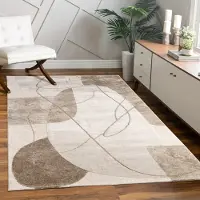 Paco Home Tapis salon à poils courts Feuilles Floraux Arc-en-ciel Géométrique Dimensions 200 x 290 cm