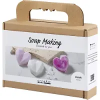 Creativ Company Mini kit de loisirs créatifs : fabrication de savons en forme de cur, rose