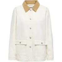 ONLY Veste mi-saison 'ONLFrankie' écru / moutarde