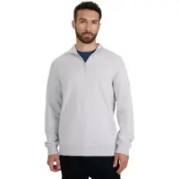 4F Hommes, Pull-over, Herren-Sweatshirt, Blanc, (L)