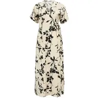 Object Jacira Short Sleeve Long Dress Beige 36 Femme