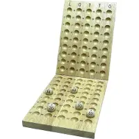 HOT Games Planche de contrôle du Loto en bois 90 boules 20 mm.