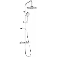 Mexen KX40 ensemble de douche apparente avec pomme de douche et mitigeur thermostatique, chromé - 771504091-00