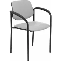 Nowy Styl Styl Faux Leather With Arms Office Fixed Chair Gris