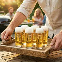 Yoursurprise Verres à bière miniatures gravés - 6 pièces