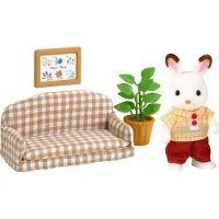 Sylvanian Families Chocolate Rabbit Father Set (Settee)