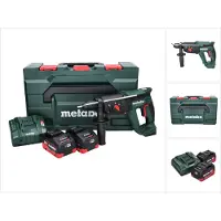 Metabo KH 18 LTX 24 Marteau combiné sans fil 18 V 2,1 J SDS plus + 2x batterie 8,0 Ah + chargeur + metaBOX