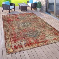 Paco Home Tapis d'extérieur pour balcon, à poils courts, motif oriental, différentes couleurs et tailles disponibles, dimensions 60 x 100 cm