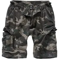 Brandit Short cargo d'été pour homme BD2019: Bermuda robuste en coton ripstop camouflage