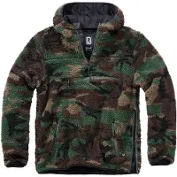 Brandit Veste en polaire marron / noisette / vert foncé / noir