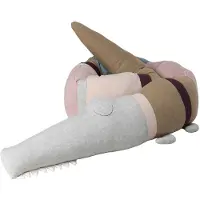 Sebra Oreiller - Tricoté - 190 cm - Sleepy Croc - Rose Poudré Mi - - UneTaille - Oreiller