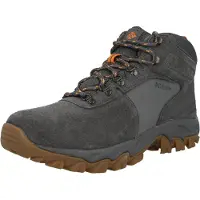Columbia Columbia, bottes de randonnée et de trekking Newton Ridge Plus 2 pour hommes, en suède imperméable, couleur gris foncé, avec des détails dorés et ambrés, pointure 43,5 EU