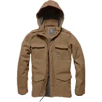 Vintage Industries Darren Parka, veste textile imperméable ,Marron ,XXL