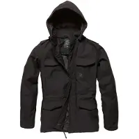 Vintage Industries Parka d’hiver 'Darren' noir