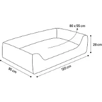 Flamingo Panama Bed Gris 120 x 95 x 28 cm