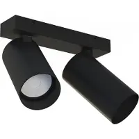 Licht-Erlebnisse Spot en saillie noir Mono 2 lumières inclinables