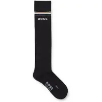 BOSS Chaussettes d’équitation en coton mélangé avec logo