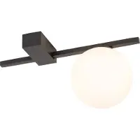 Nowodvorski Lighting Plafonnier PIK noir et blanc 1xG9x12W, verre, dimensions : 13x33x15 cm, IP20, Lighting