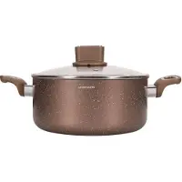 Arthur Martin Casserole - - AM5531 - 28 cm avec couvercle en verre - Aluminium - Compatible tous feux, y compris induction