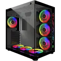 MRED - Boîtier PC Gaming ATX - Blanc RGB Crystal Sea